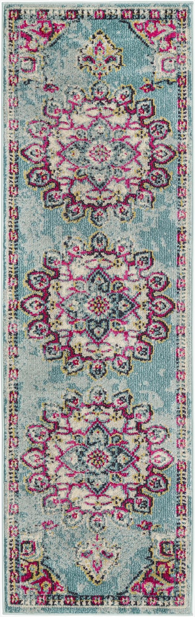  2' 2 x 6' 9  Washable Fleur Runner Rug