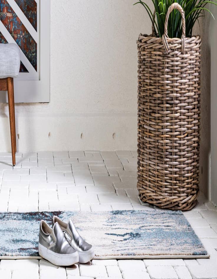 Detail image of  2' 2 x 6' 9  Washable Hyacinth Runner Rug