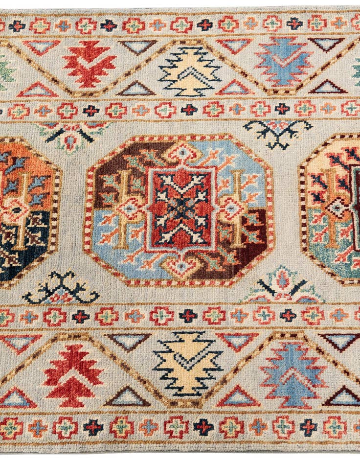 Detail image of  2' 8 x 10'  Hand Knotted Kazak Runner Rug