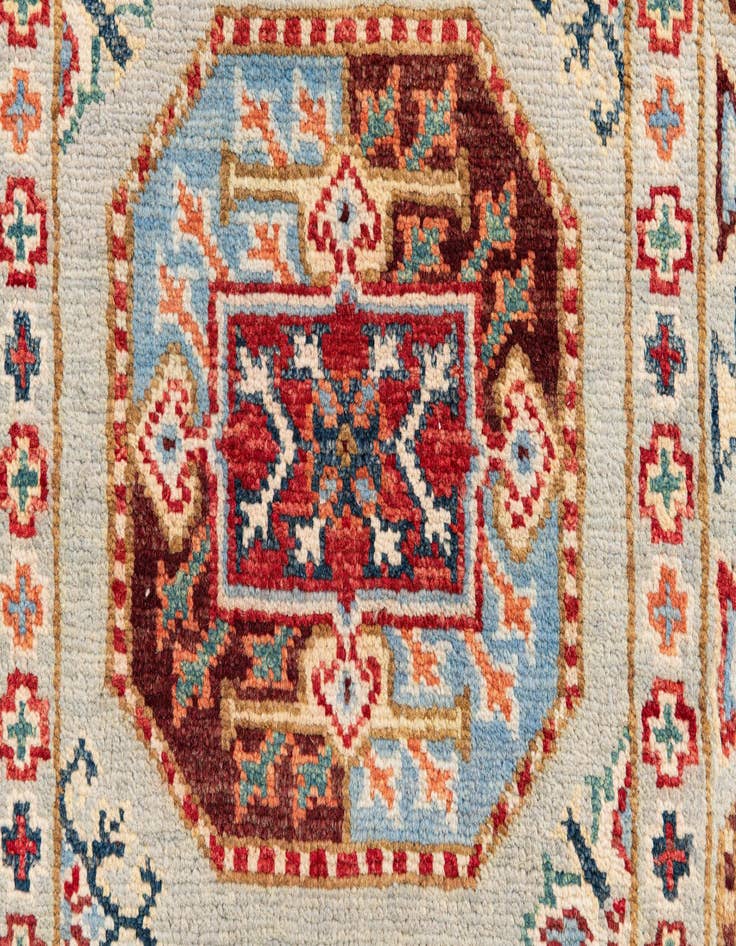 Detail image of  2' 8 x 10'  Hand Knotted Kazak Runner Rug