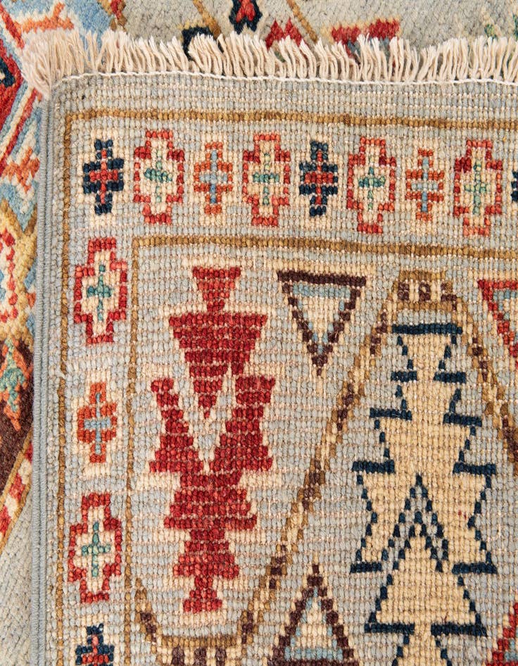 Detail image of  2' 8 x 10'  Hand Knotted Kazak Runner Rug