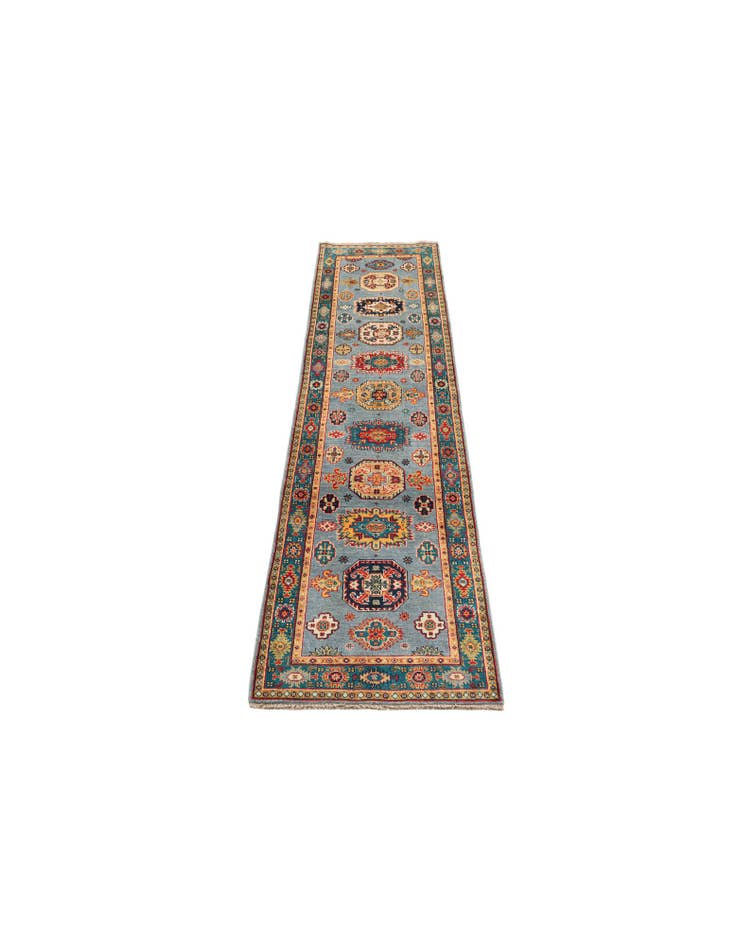 Detail image of  2' 6 x 9' 5  Hand Knotted Kazak Runner Rug
