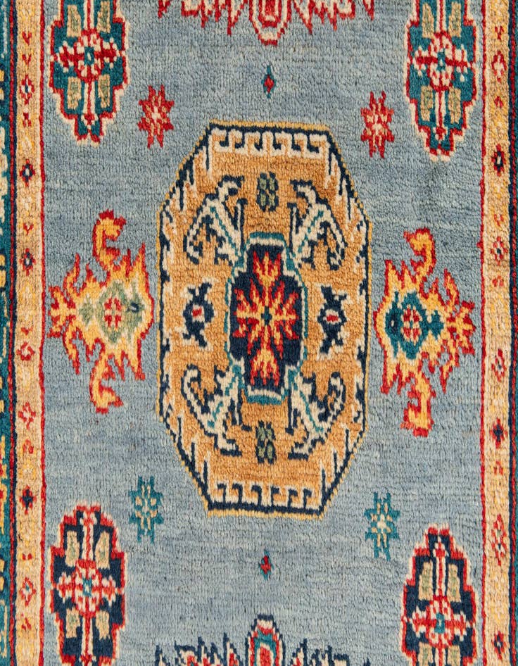 Detail image of  2' 6 x 9' 5  Hand Knotted Kazak Runner Rug