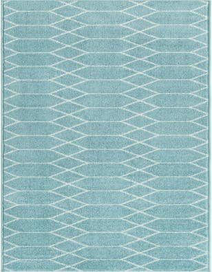 Detail image of  2' x 13' Lattice Frieze Runner Rug