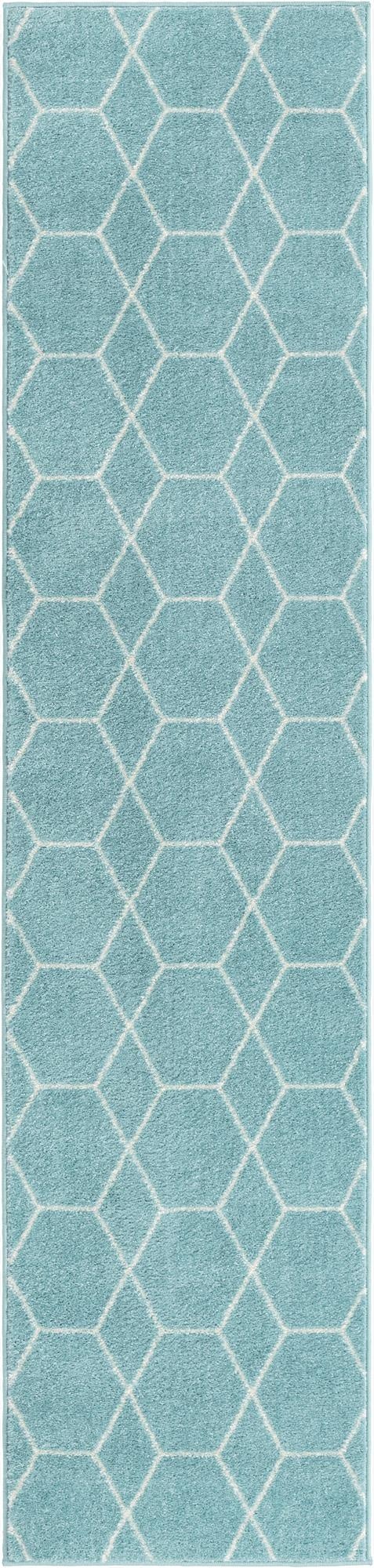  2' x 9' Lattice Frieze Runner Rug