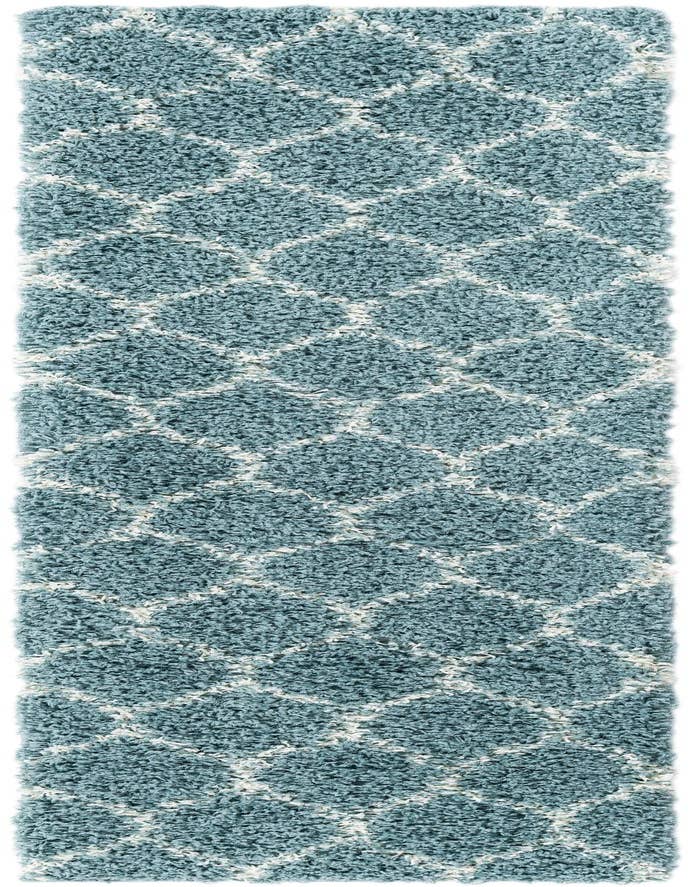 Detail image of  2' x 6' Lattice Shag Runner Rug