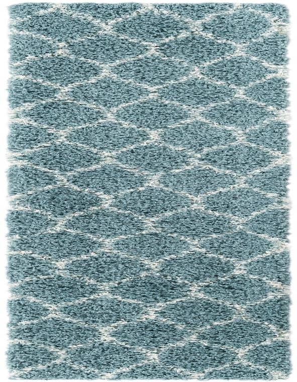 Detail image of  2' x 7' Lattice Shag Runner Rug
