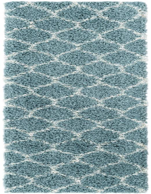 Detail image of  2' x 8' Lattice Shag Runner Rug