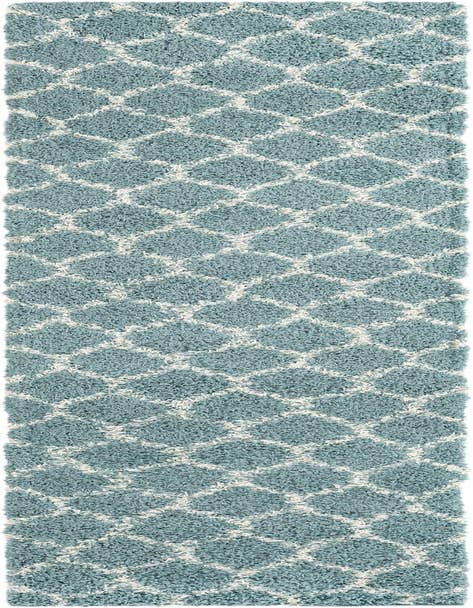 Detail image of  2' 7 x 12' Lattice Shag Runner Rug