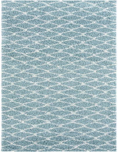 Detail image of  3' 3 x 16' 5 Lattice Shag Runner Rug