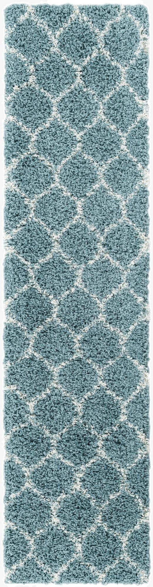  2' x 8' Lattice Shag Runner Rug