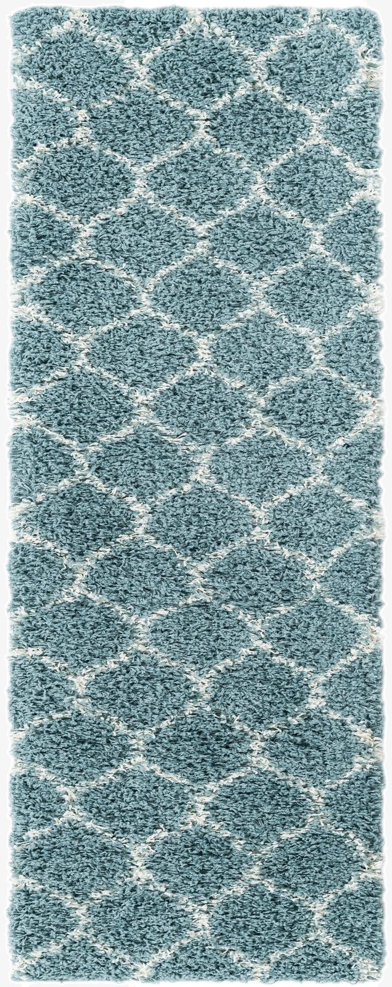  2' x 5' Lattice Shag Runner Rug
