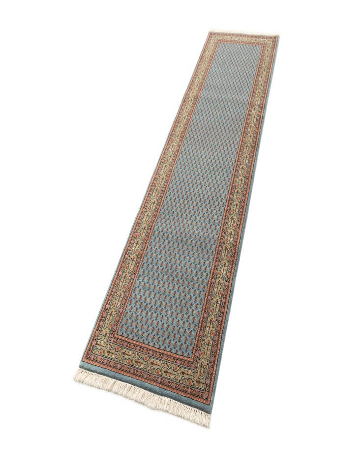 Detail image of  2' 8 x 10'  Hand Knotted Mir Wool Runner Rug