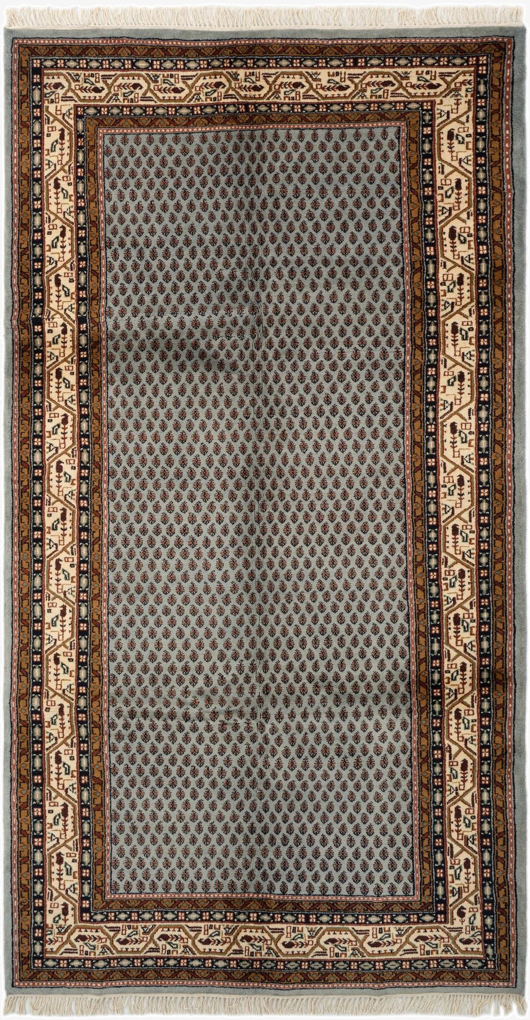  5' 4 x 10' 2  Hand Knotted Mir Wool Runner Rug