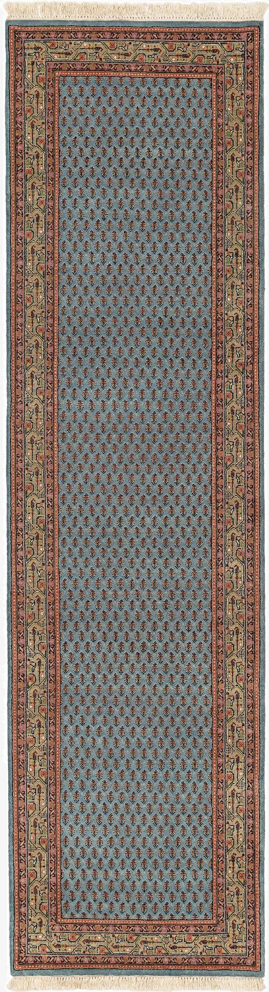  2' 8 x 10'  Hand Knotted Mir Wool Runner Rug