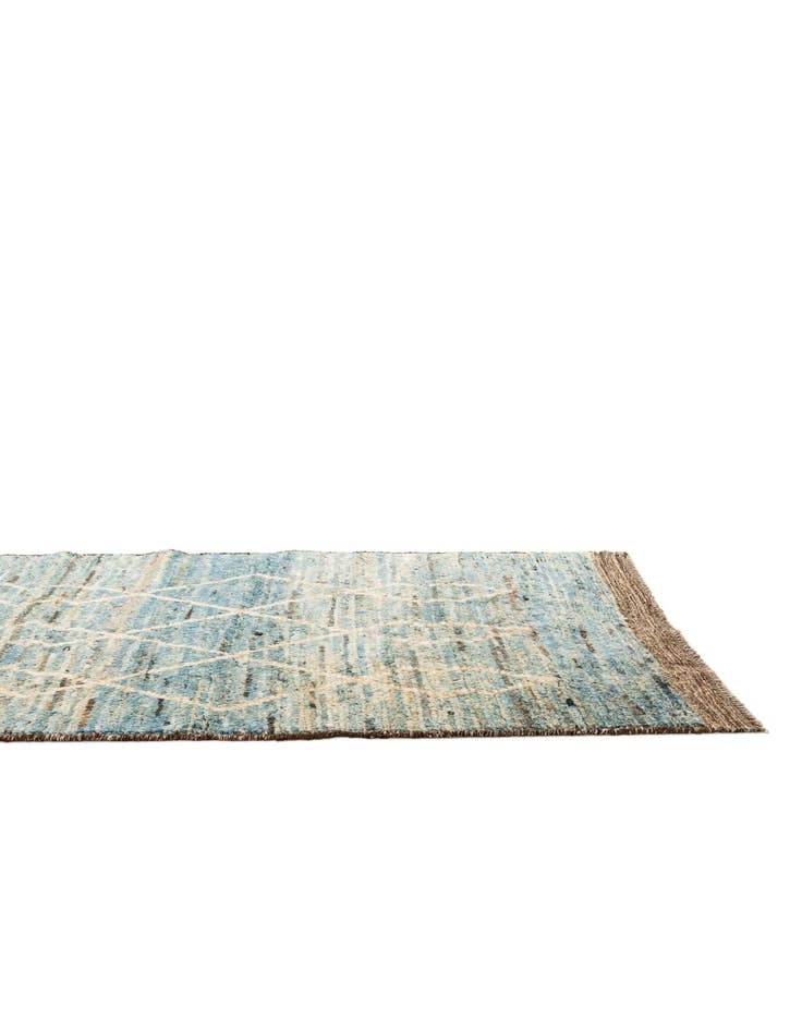 Detail image of  3' 3 x 16'  Hand Knotted Moroccan Wool Runner Rug