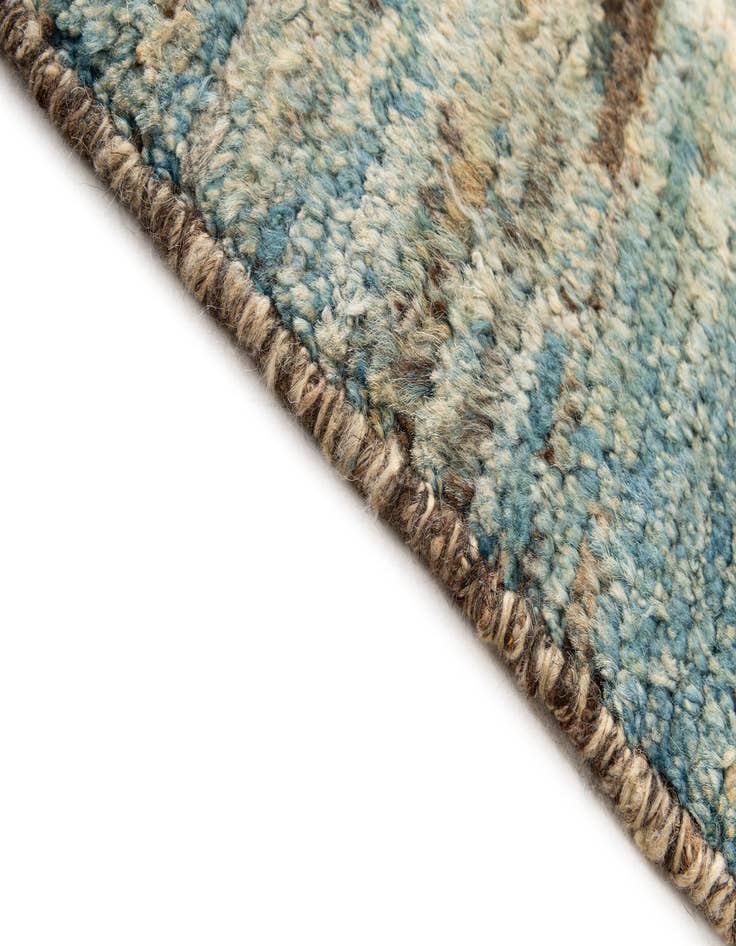 Detail image of  3' 3 x 16'  Hand Knotted Moroccan Wool Runner Rug