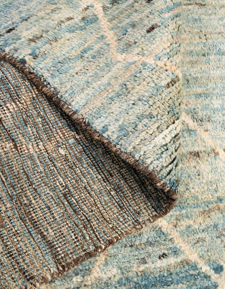 Detail image of  3' 3 x 16'  Hand Knotted Moroccan Wool Runner Rug