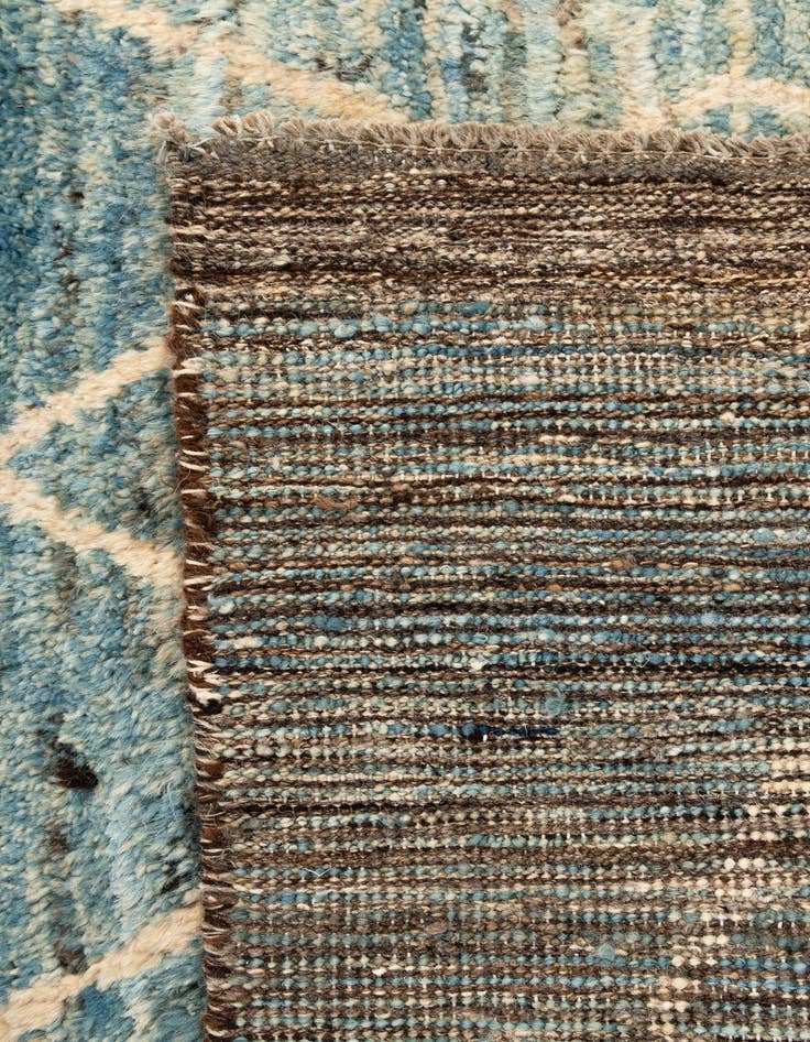 Detail image of  3' 3 x 16'  Hand Knotted Moroccan Wool Runner Rug