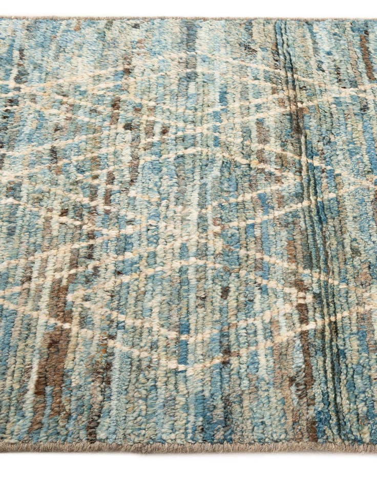 Detail image of  3' 2 x 16' 4  Hand Knotted Moroccan Wool Runner Rug