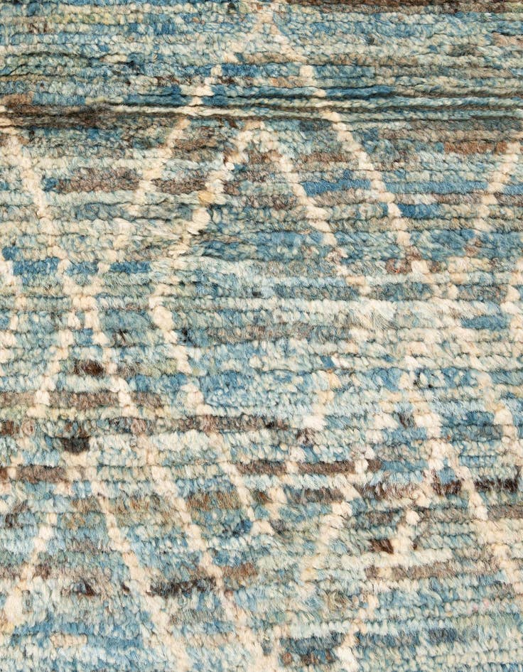 Detail image of  3' 2 x 16' 4  Hand Knotted Moroccan Wool Runner Rug