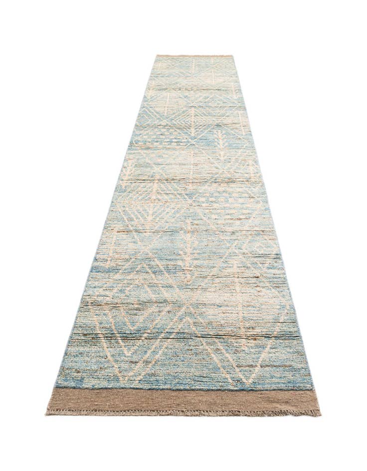 Detail image of  3' 1 x 16' 7  Hand Knotted Moroccan Wool Runner Rug