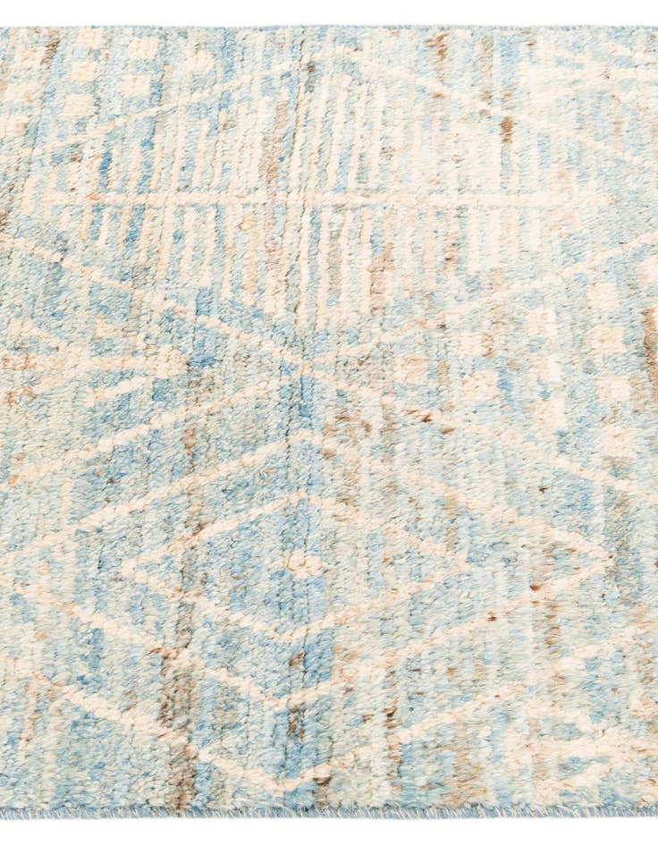 Detail image of  3' 1 x 16' 7  Hand Knotted Moroccan Wool Runner Rug