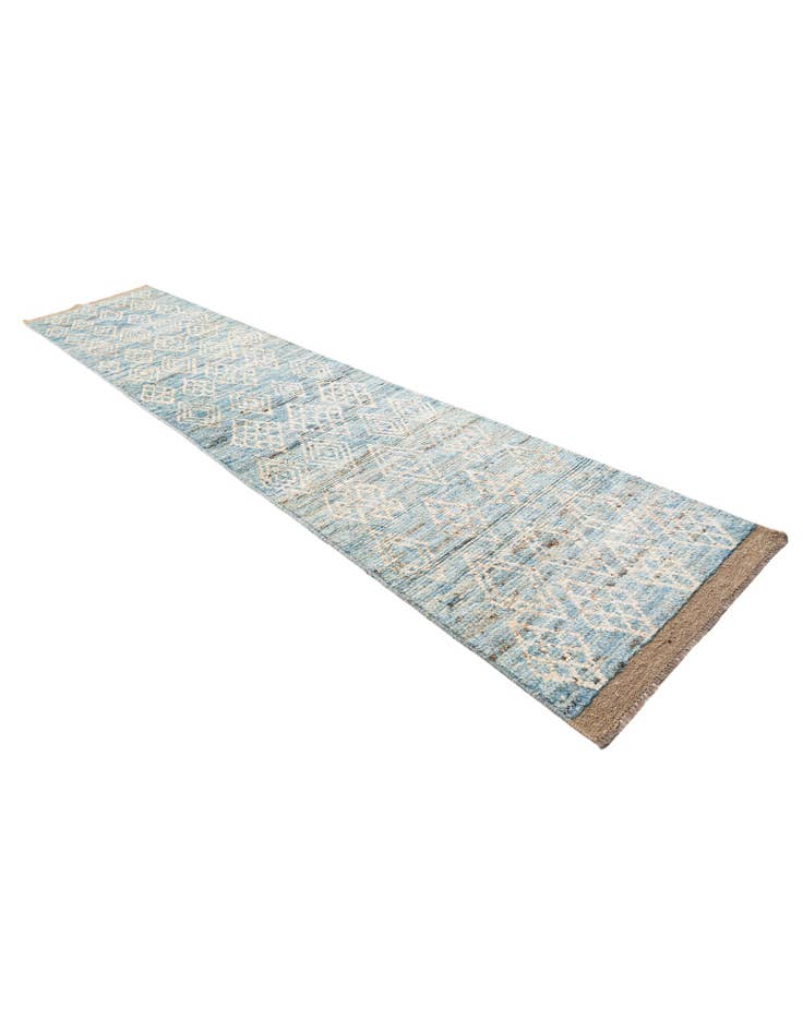 Detail image of  3' 2 x 15' 2  Hand Knotted Moroccan Wool Runner Rug