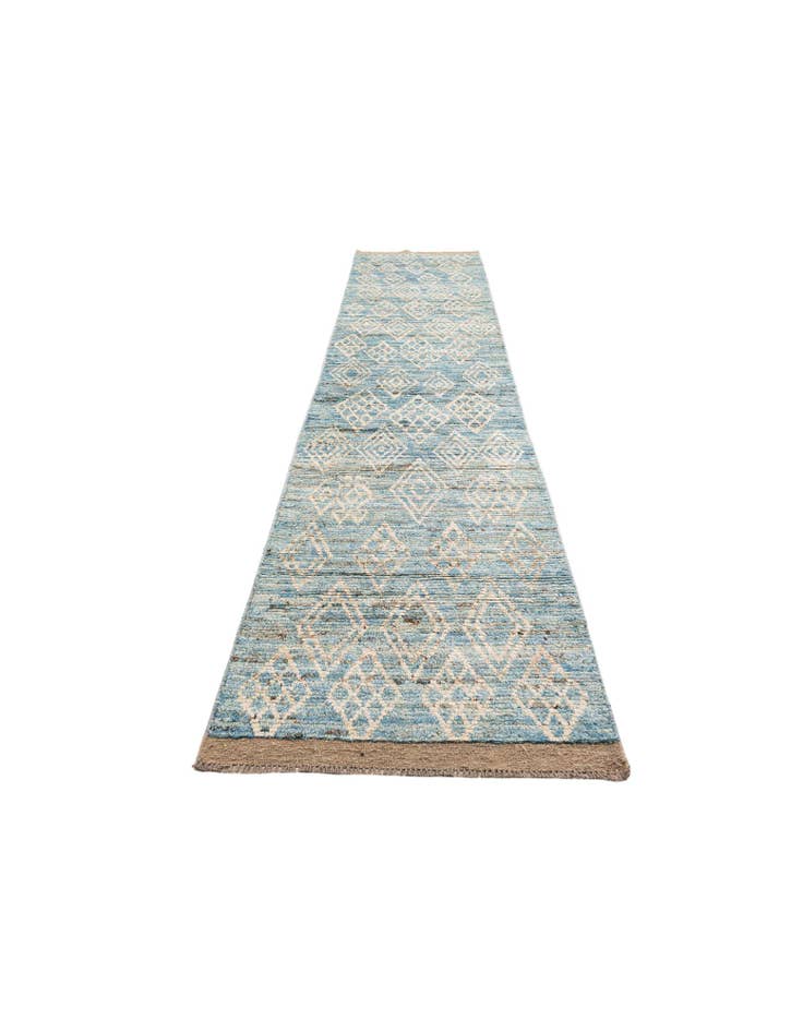 Detail image of  3' 2 x 15' 2  Hand Knotted Moroccan Wool Runner Rug