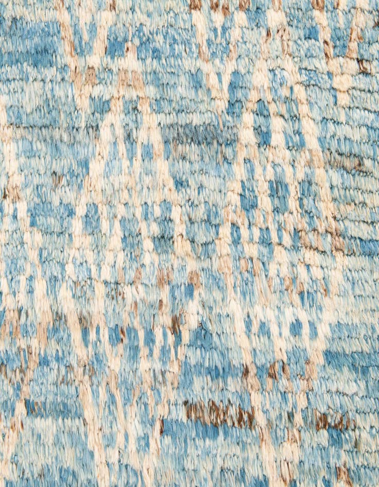 Detail image of  3' 2 x 15' 2  Hand Knotted Moroccan Wool Runner Rug