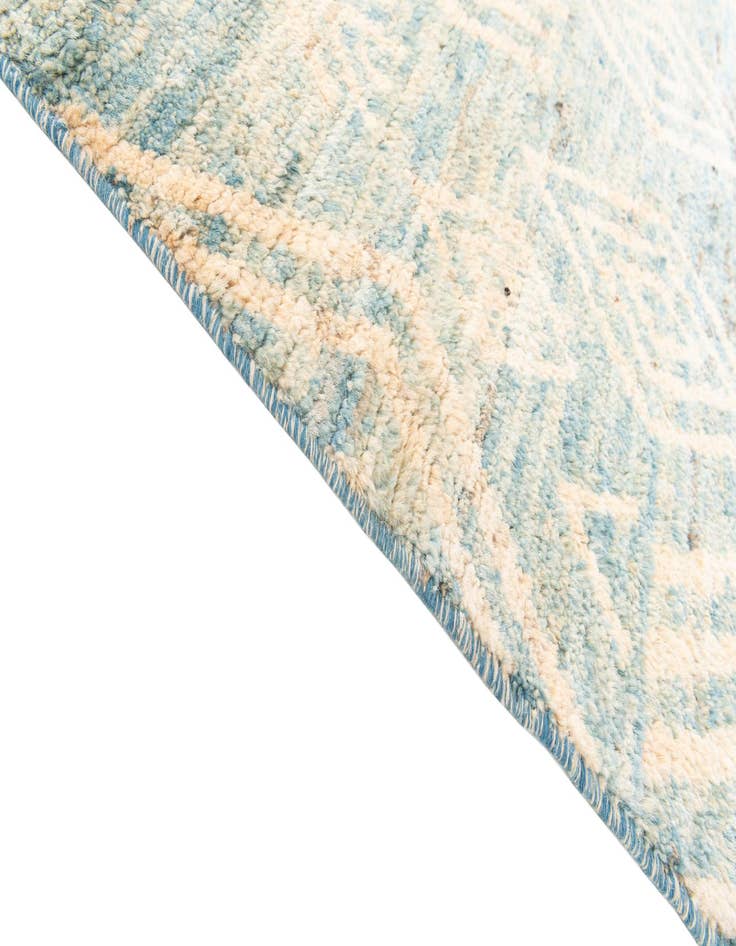 Detail image of  4' 5 x 13' 3  Hand Knotted Moroccan Wool Runner Rug