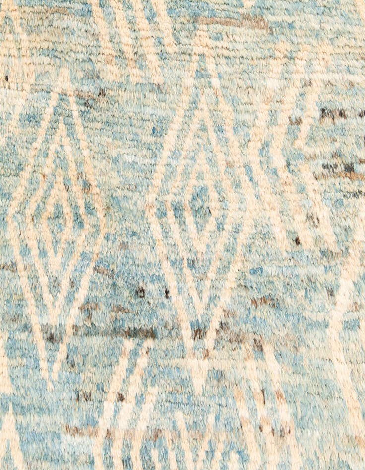 Detail image of  4' 5 x 13' 3  Hand Knotted Moroccan Wool Runner Rug