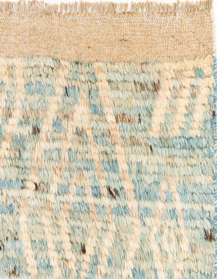 Detail image of  4' 5 x 13' 3  Hand Knotted Moroccan Wool Runner Rug