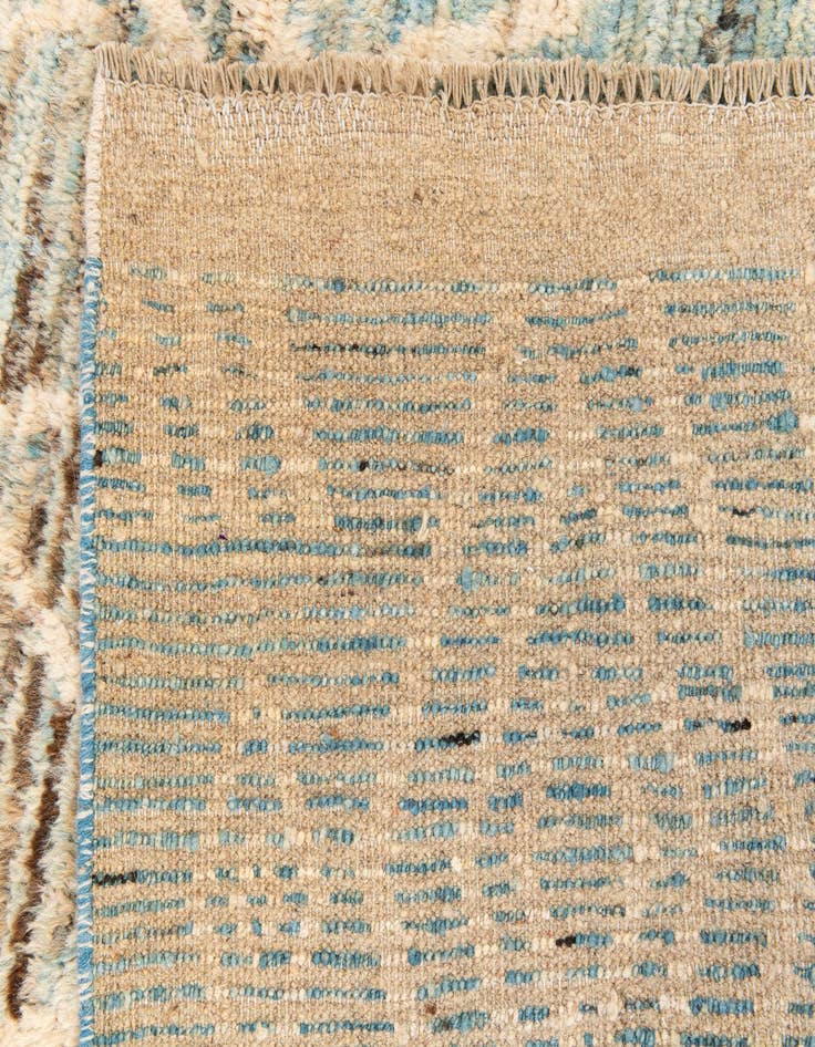 Detail image of  4' 5 x 13' 3  Hand Knotted Moroccan Wool Runner Rug