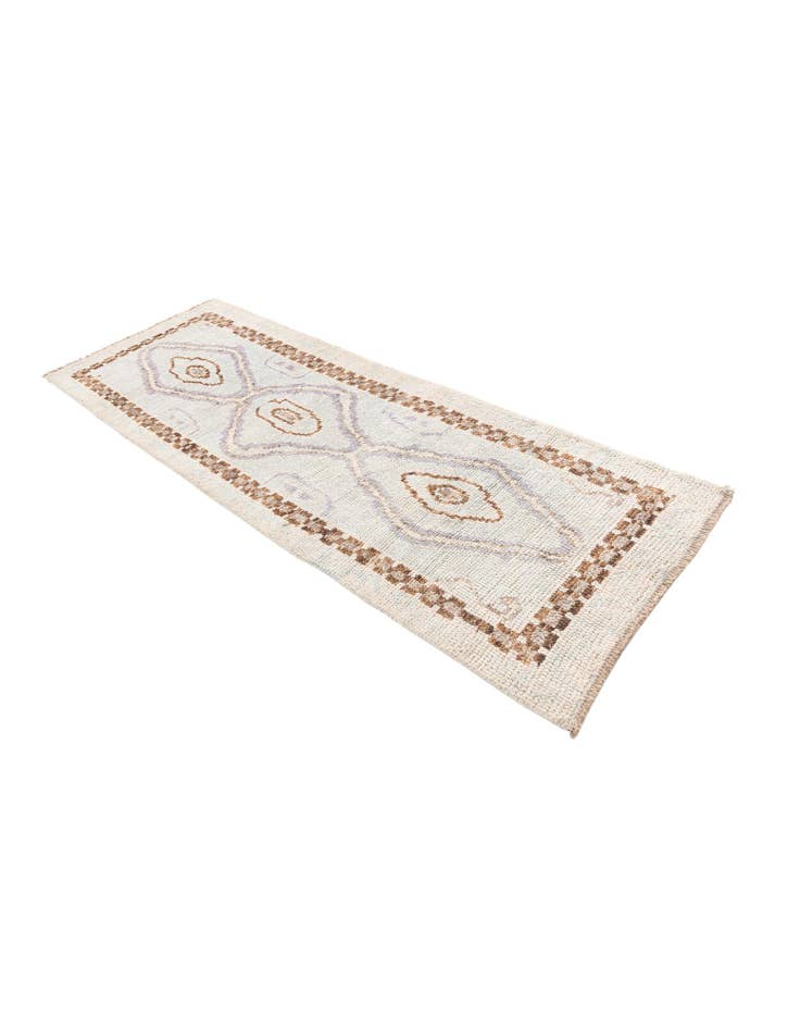 Detail image of  2' 10 x 8'  Hand Knotted Moroccan Wool Runner Rug