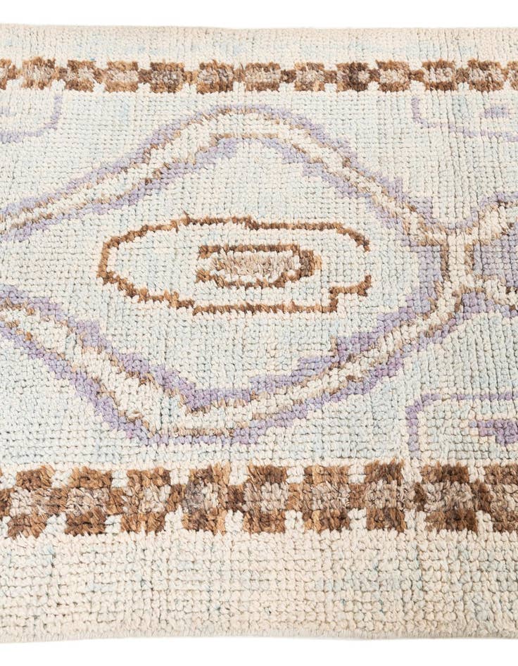 Detail image of  2' 10 x 8'  Hand Knotted Moroccan Wool Runner Rug