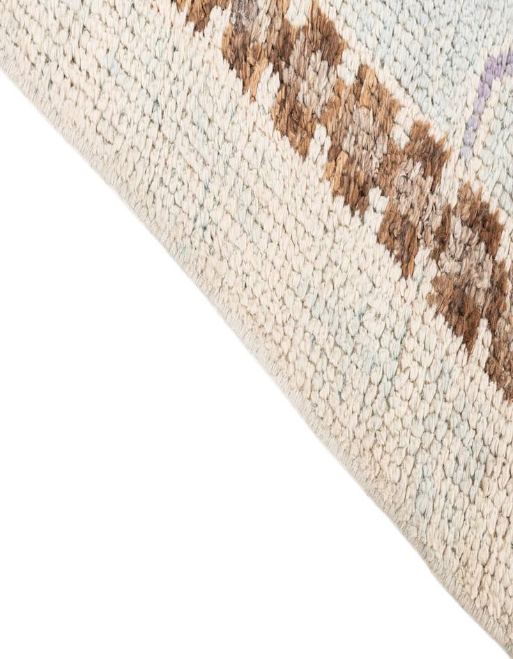 Detail image of  2' 10 x 8'  Hand Knotted Moroccan Wool Runner Rug