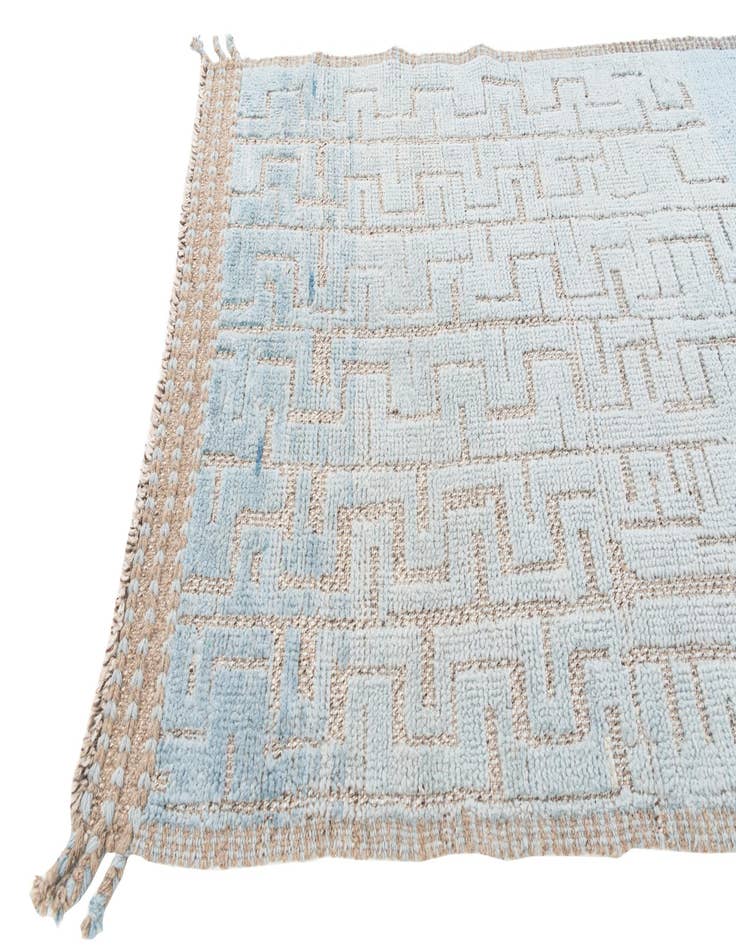 Detail image of  3' 4 x 12'  Hand Knotted Moroccan Wool Runner Rug