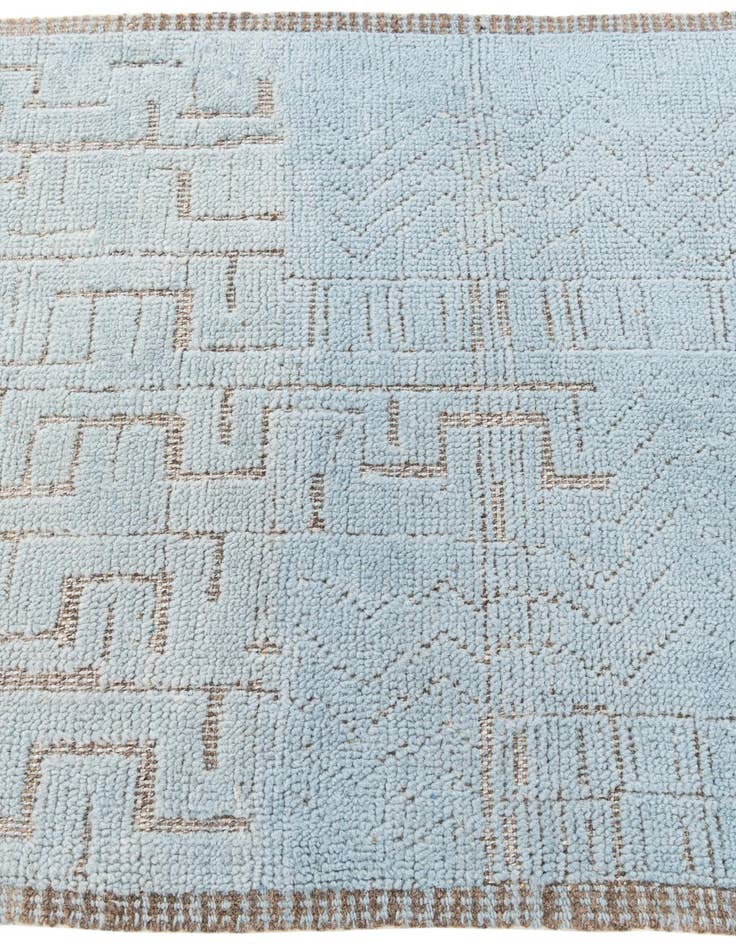 Detail image of  3' 4 x 12'  Hand Knotted Moroccan Wool Runner Rug