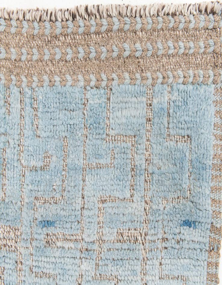 Detail image of  3' 4 x 12'  Hand Knotted Moroccan Wool Runner Rug