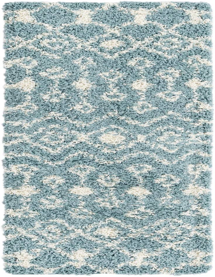 Detail image of  2' x 5' Moroccan Trellis Shag Runner Rug