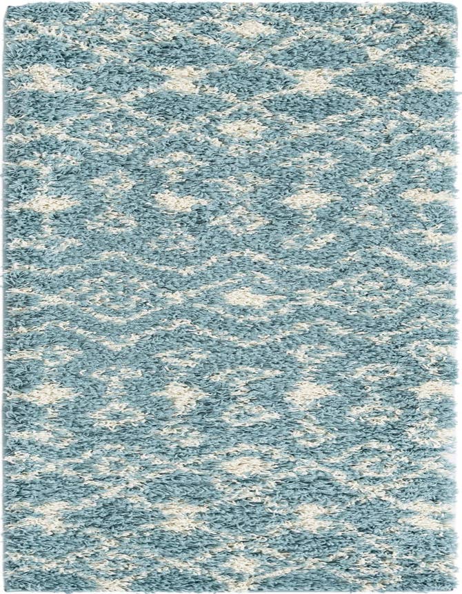 Detail image of 2' x 6' Moroccan Trellis Shag Runner Rug