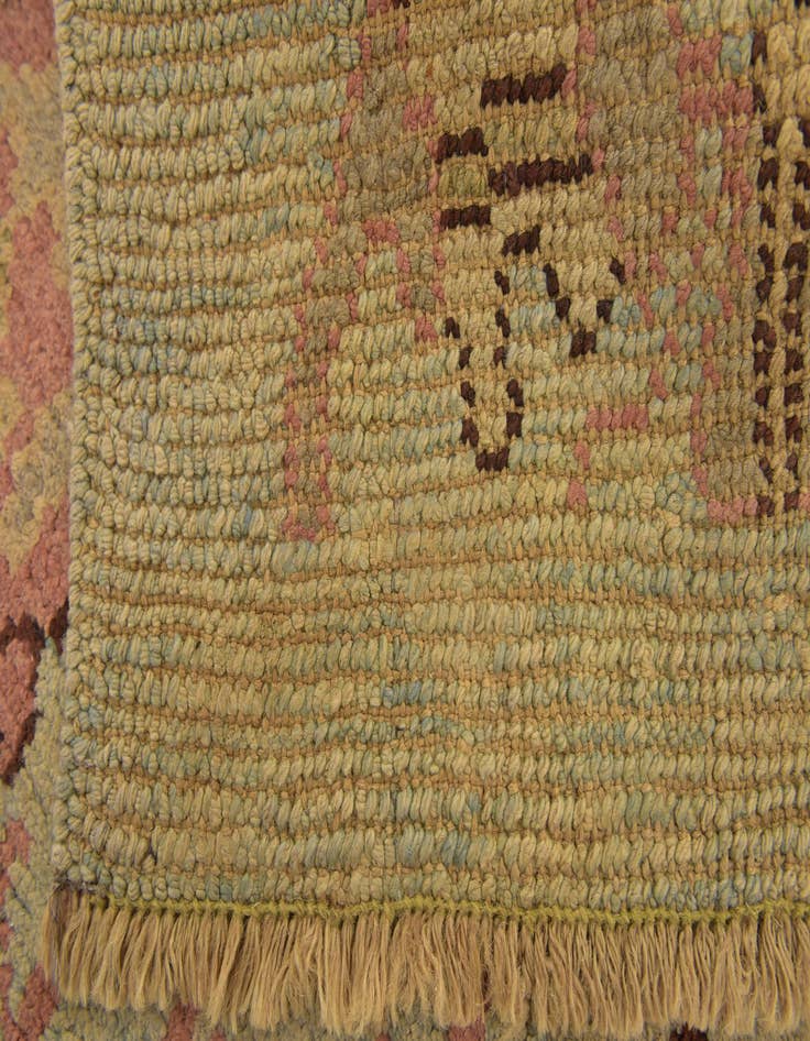 Detail image of  4' 4 x 8' 4  Hand Knotted Oushak Wool Runner Rug