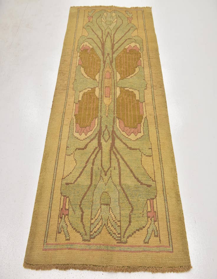 Detail image of  4' 3 x 7'  Hand Knotted Oushak Wool Runner Rug