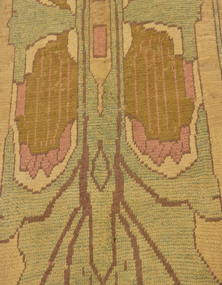 Detail image of  4' 3 x 7'  Hand Knotted Oushak Wool Runner Rug