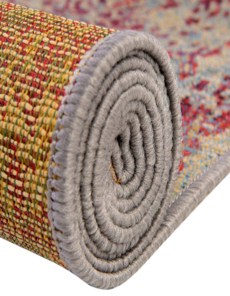 Detail image of  2' 7 x 5' 3  Washable Botanical Indoor / Outdoor Runner Rug
