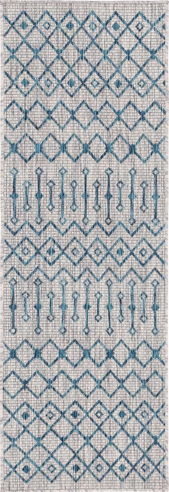 2' x 6'  Washable Lattice Indoor / Outdoor Runner Rug