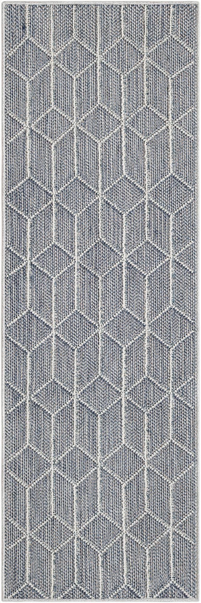  2' x 6' 1  Washable Lattice Indoor / Outdoor Runner Rug