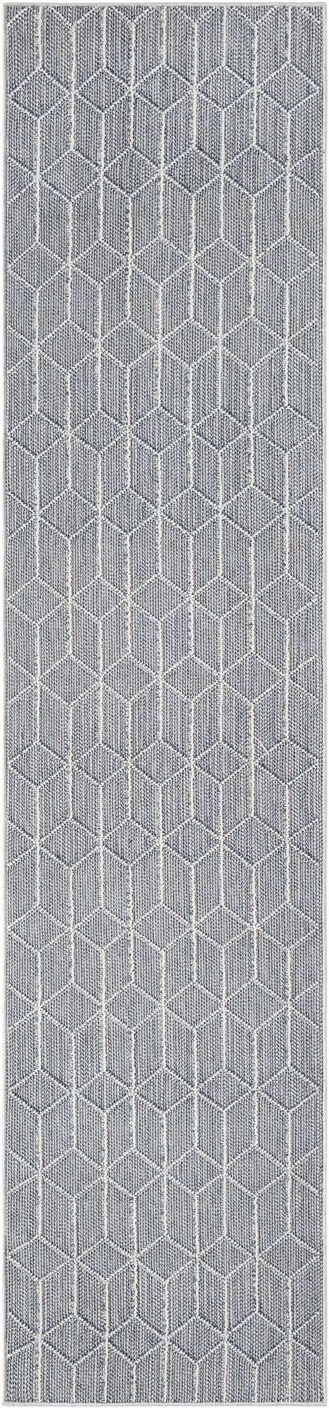  2' 7 x 12'  Washable Lattice Indoor / Outdoor Runner Rug