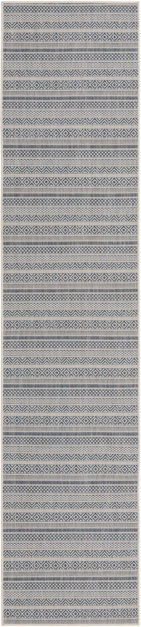  2' 7 x 12'  Washable Ribbon Indoor / Outdoor Runner Rug
